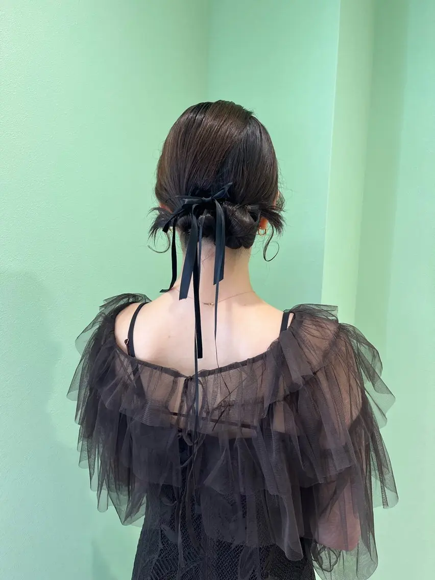 ミディアム ヘアセット 横浜/デザインカラー 個性派ヘアメ/まこのヘアスタイル