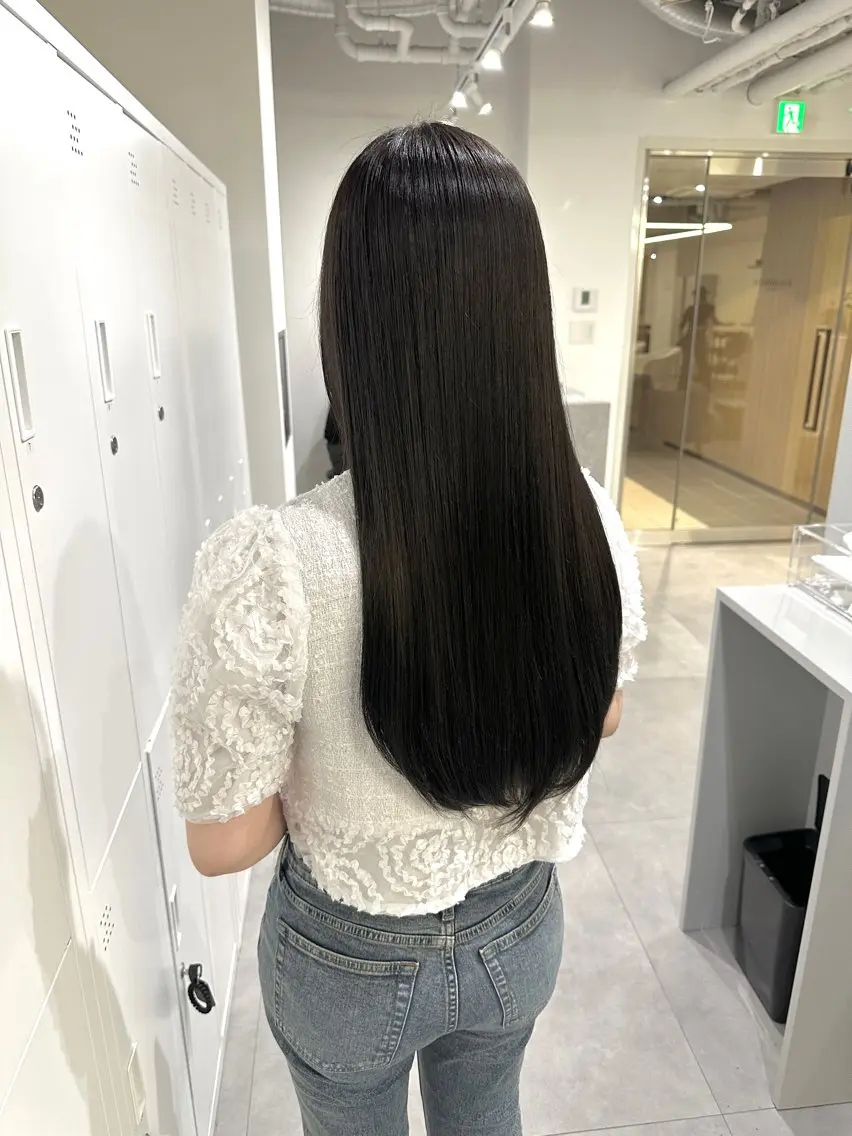 ロング カラー トレンド/顔まわり/ レイヤー/髪質改善のヘアスタイル