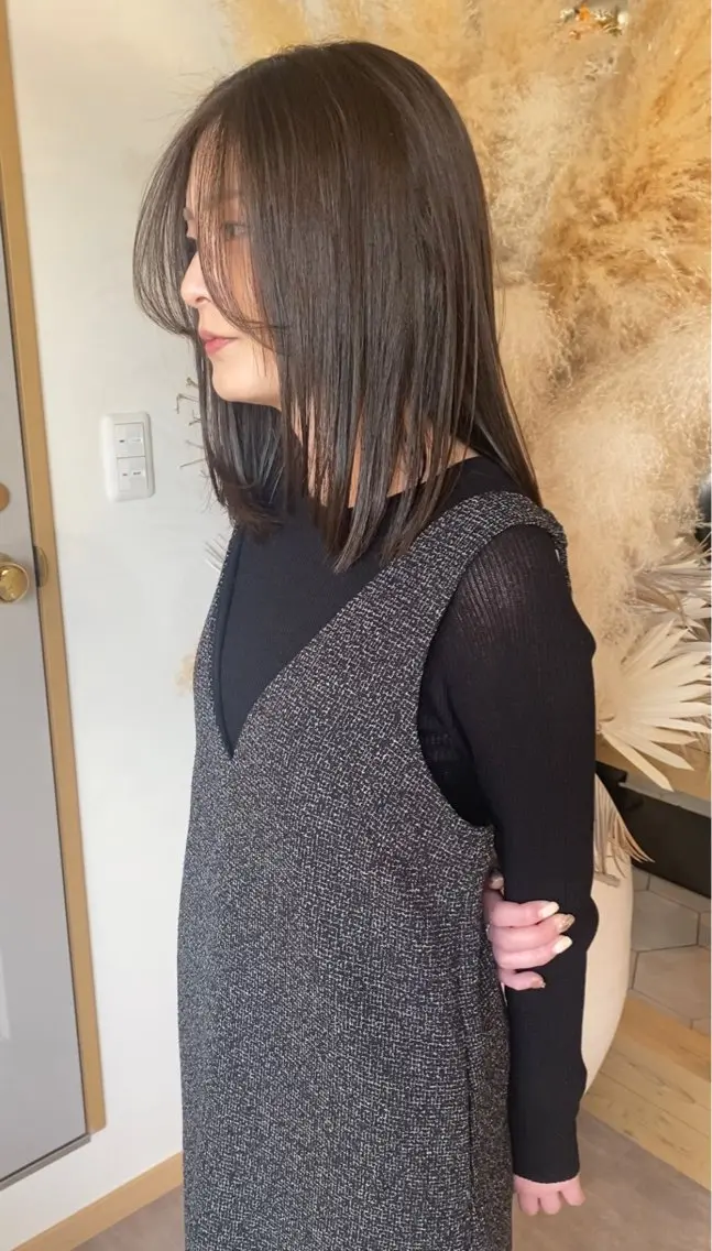 ミディアム カラー カット トリートメント 内野 友貴のヘアスタイル