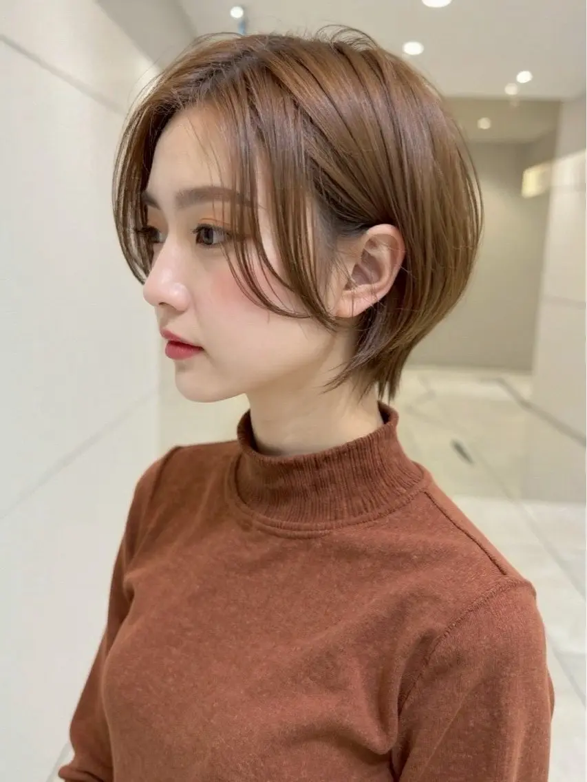 ショート カット ヘアカラー トリートメント 佐藤優晟/カラー/ 癖毛ショート/表参道のヘアスタイル