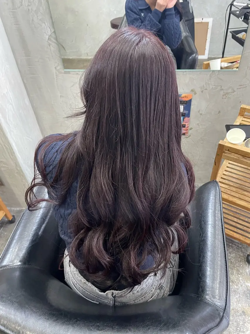 カラー ブラウンカラー パープルブラウン MaisonHALU さくらのヘアスタイル