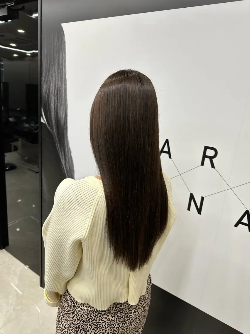 【⭐️透明感ツヤカラー+過去最高のハリツヤ⭐️】カット+全体カラー+最高級トリートメントの写真
