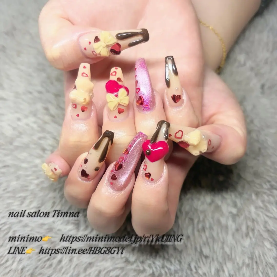 ロング ハンドネイル NAILSALON 🍔Timna🍟のネイルデザイン