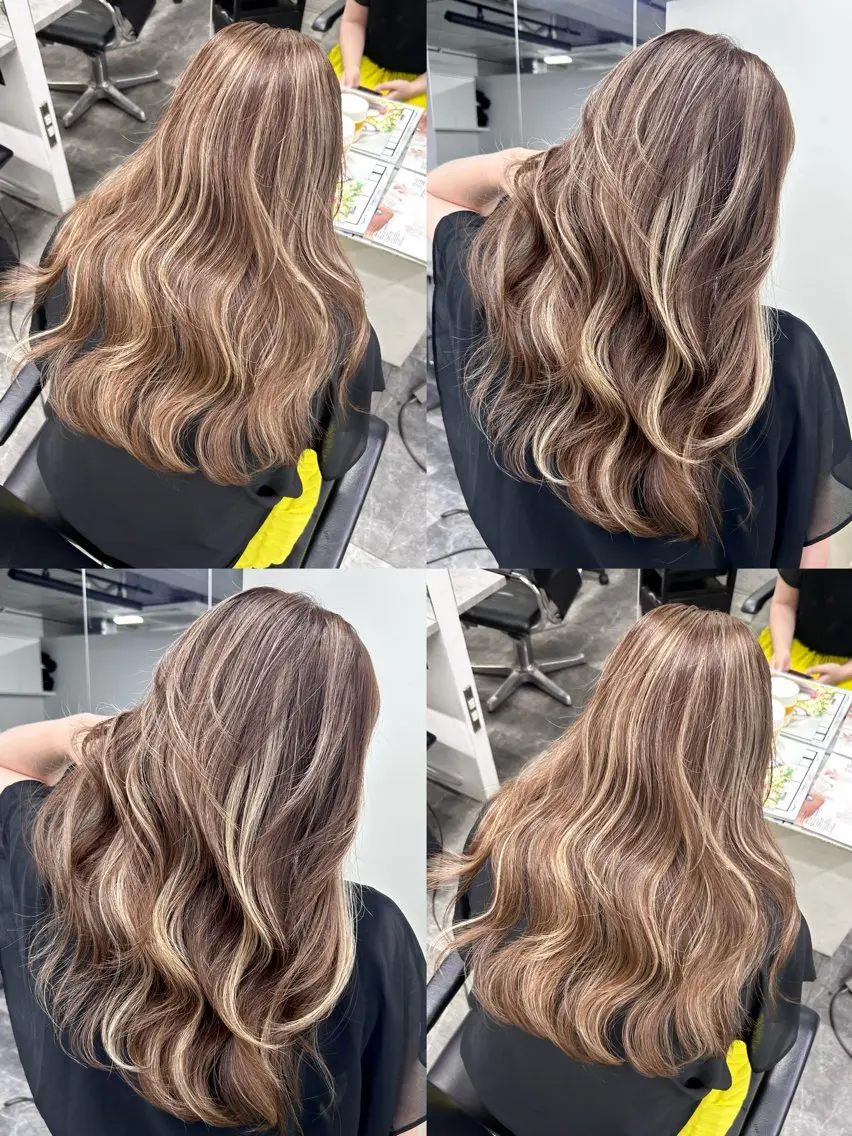 ロング ハイライト ブリーチ🐰インナー ♡ハイライト♡綾🐰のヘアスタイル