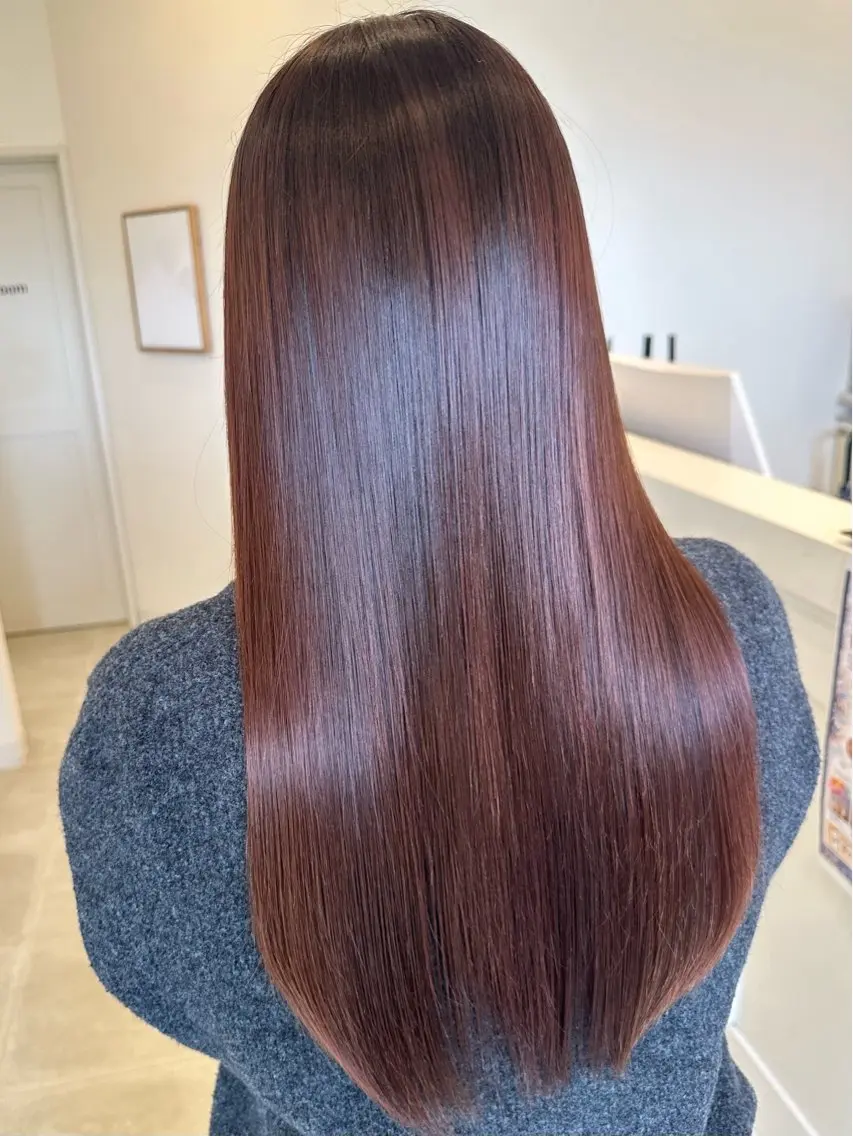 ロング カラー 髪質改善 トリートメント カット トリートメント 間水 和樹のヘアスタイル