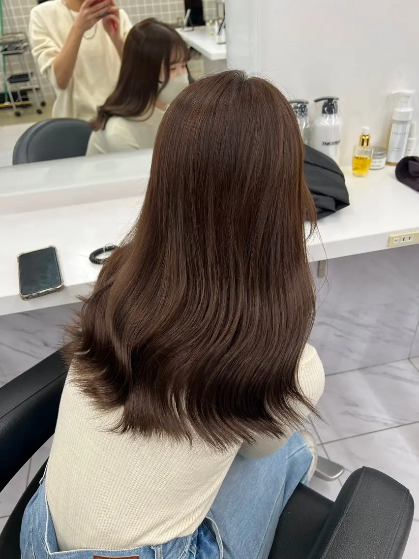 ロング カラー ふわっと抜け感🫧 ブラウンベージュ🤎のヘアスタイル