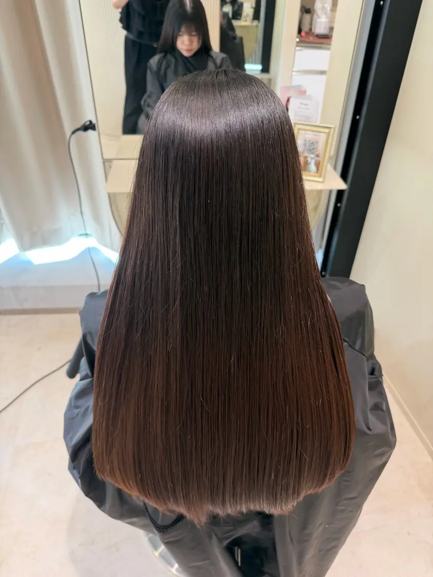 ロング 縮毛矯正 wool TOKYO ありさのヘアスタイル
