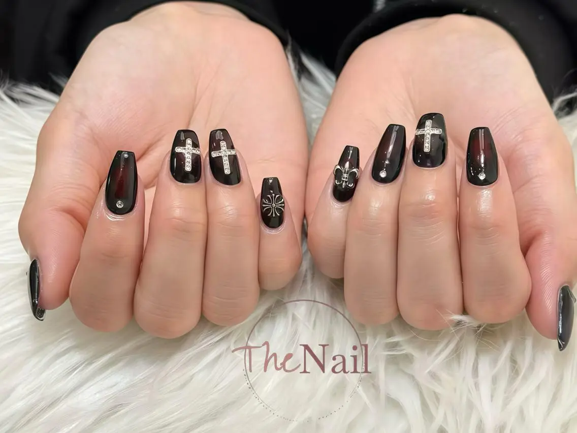 ネイル フレンチネイル ジェルネイル ガラスフレンチ 韓国ネイル マグネットネイル ハンドネイル ハンドケア The  Nail 新大久保店のネイルデザイン