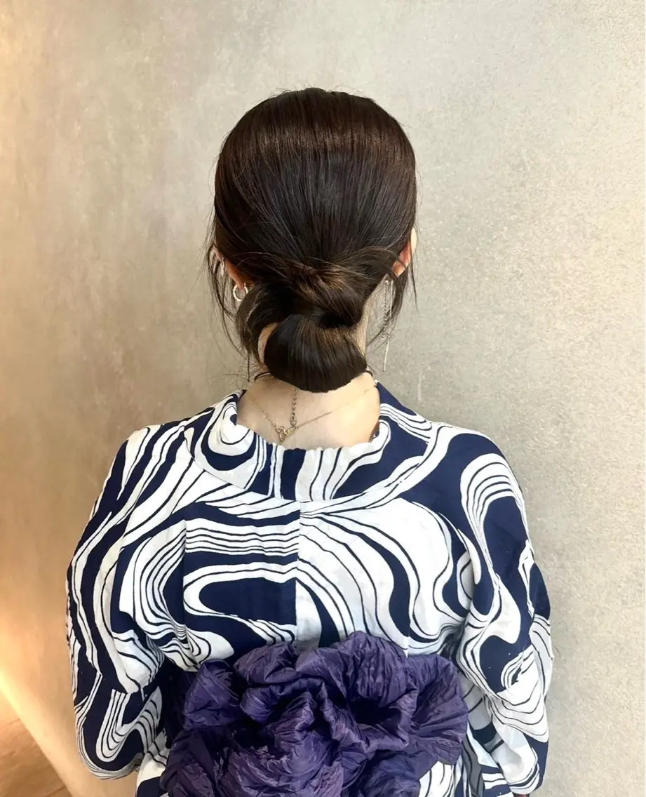ヘアアレンジ 成人式 浴衣 暖色カラー/ パリジェンヌ💟みくのヘアスタイル