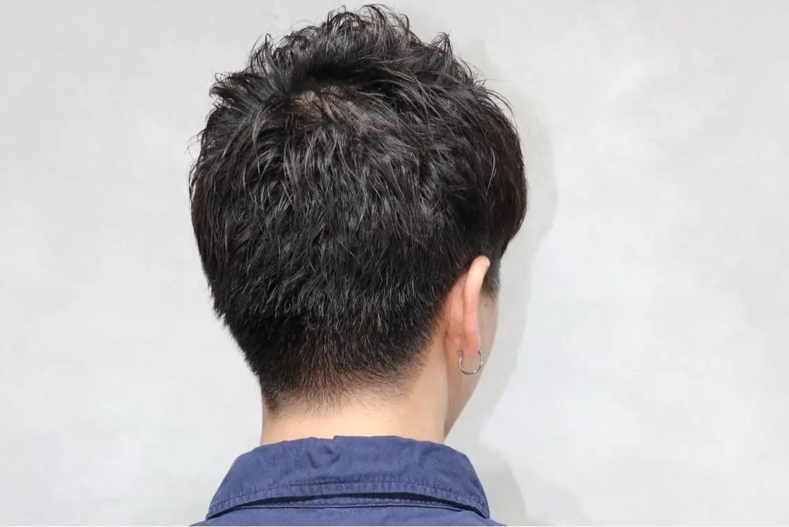 カラー パーマ メンズ ビジネス メンズベリーショート 半個室メンズ カット🥕羽鳥淳妃のヘアスタイル