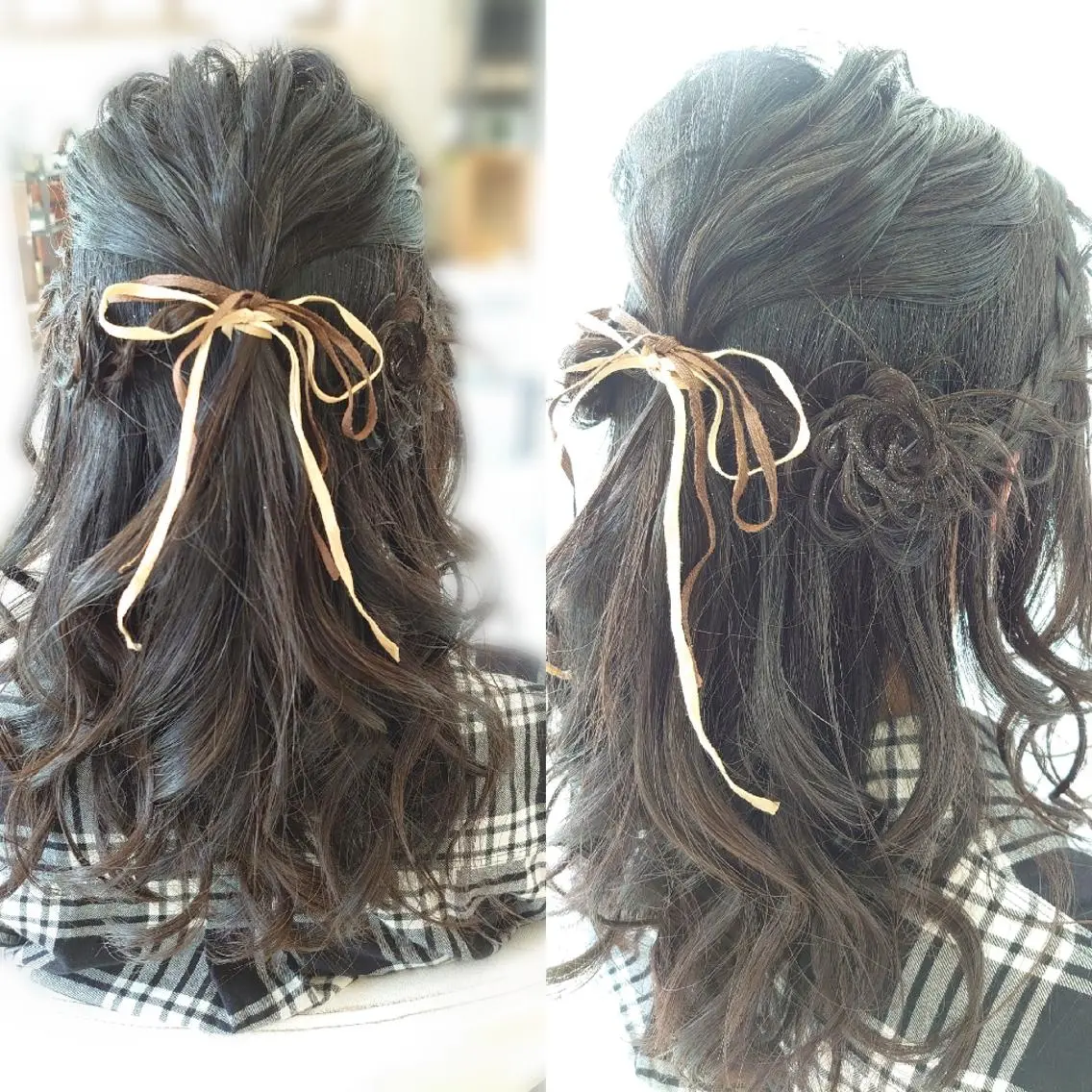 セミロング ヘアアレンジ キンジョウ エナミのヘアスタイル