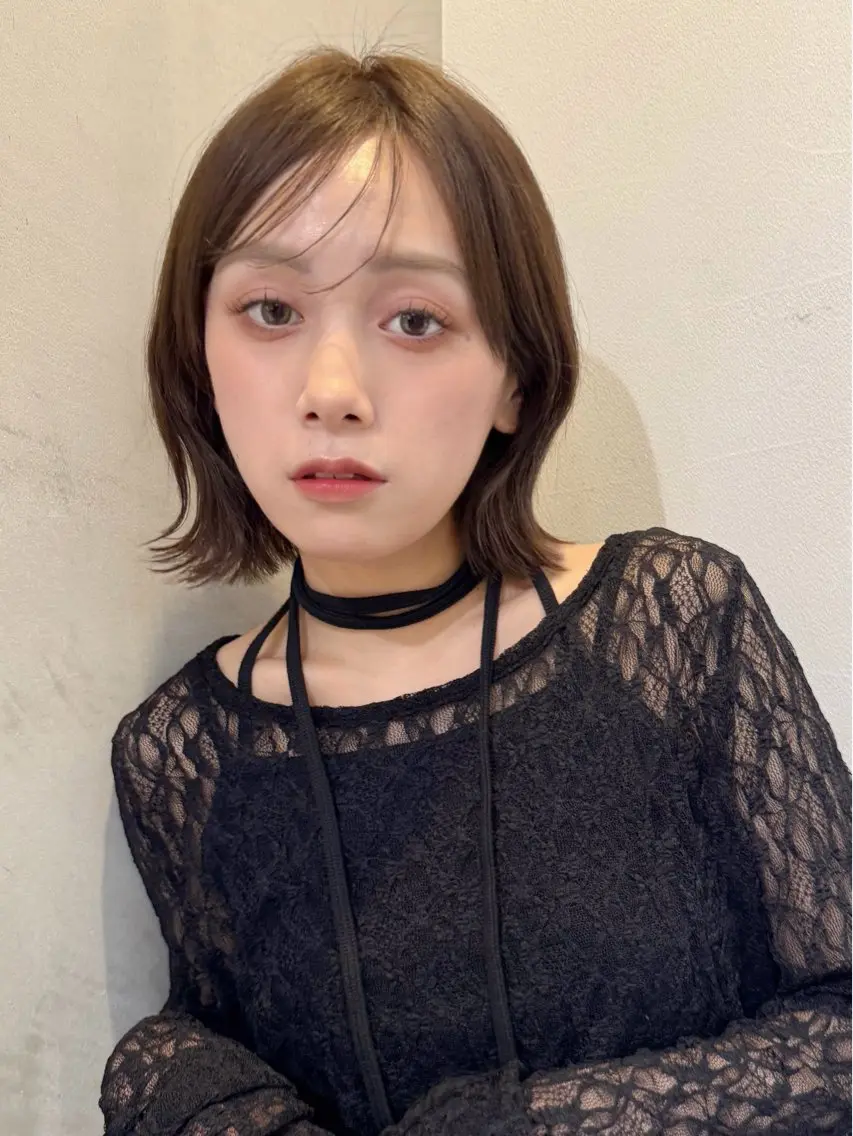 【❤️🔥当日予約限定❤️🔥】垢抜けカット✂️ + 🕊透明感カラー🌱 大人気トリートメント付き‼️ボブ/韓国風の写真