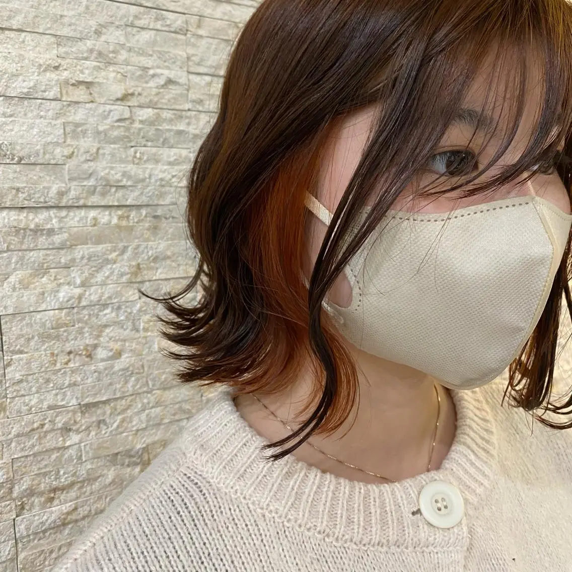 ミディアム カラー ベージュカラー ブリーチ ブラウンカラー ダブルカラー インナーカラー 🫧美髪＆艶カラー 増田魁土🫧のヘアスタイル