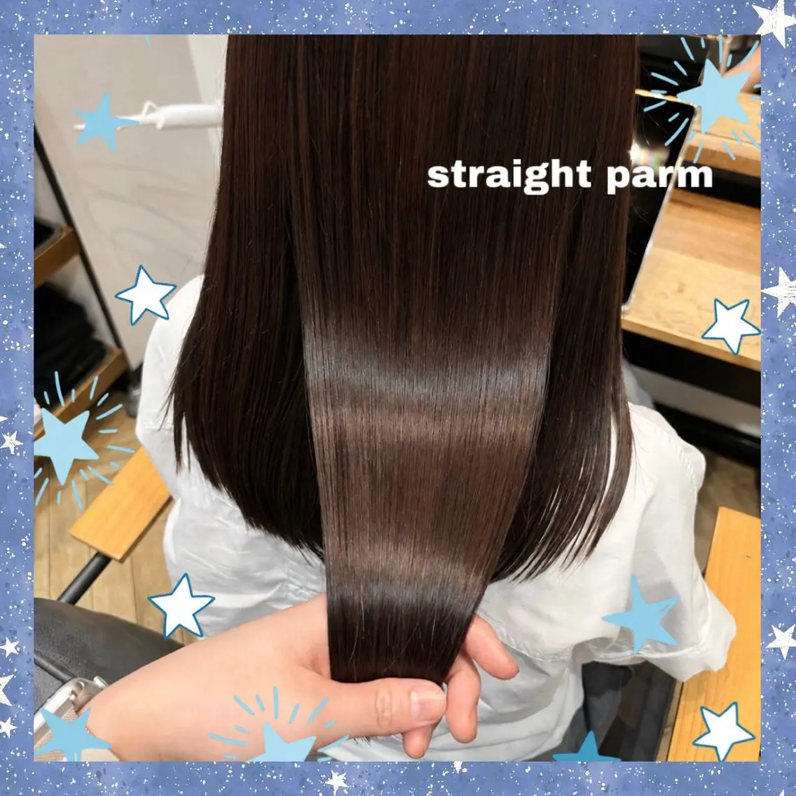 ミディアム 縮毛矯正 トリートメント Rika🎀美髪矯正 /透明感カラー🫧のヘアスタイル