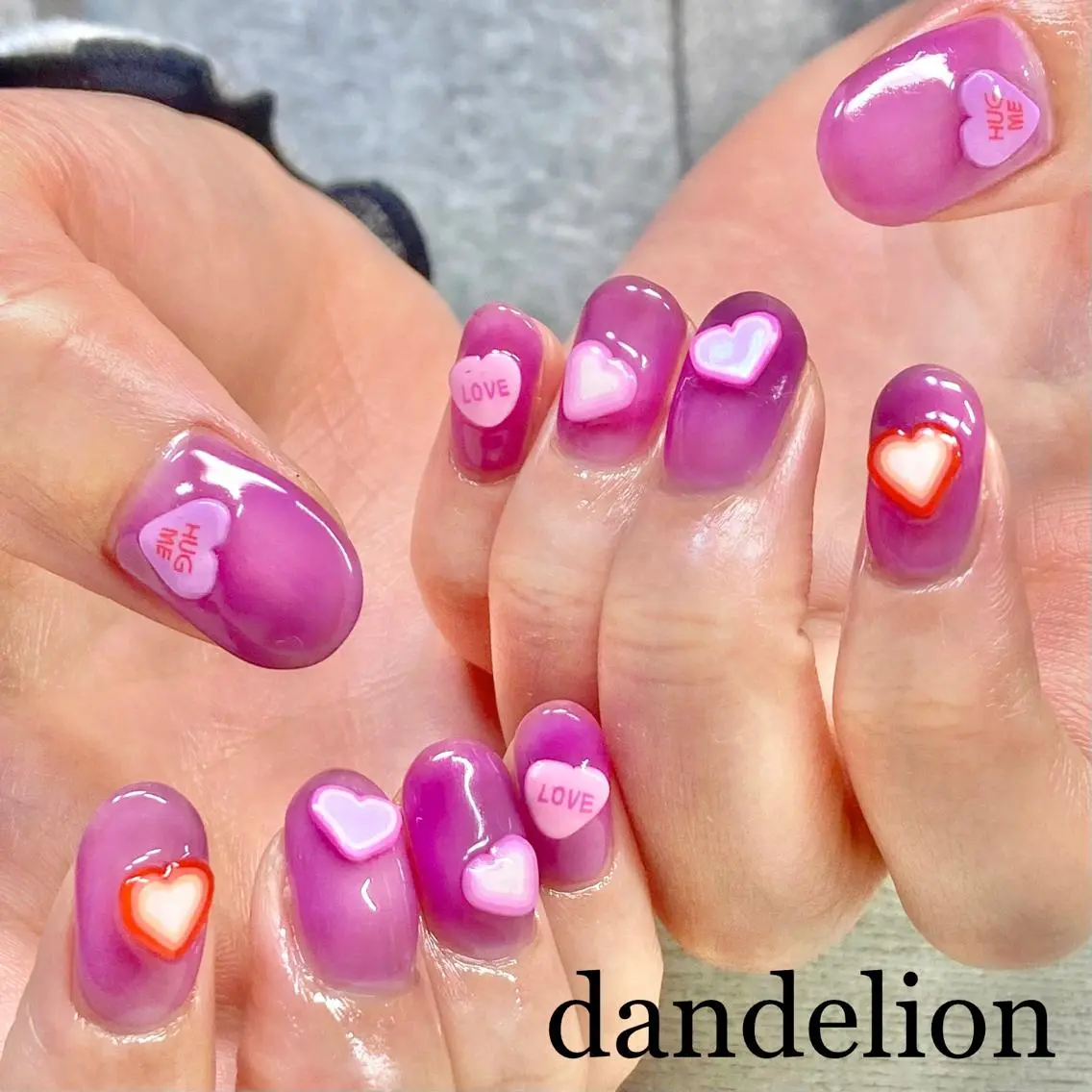 ネイル ハンドネイル ハンドケア dandelion ダンデライオンのネイルデザイン