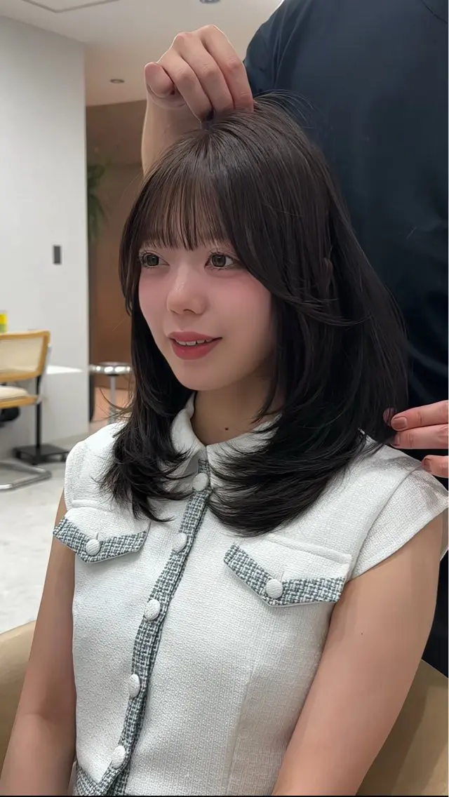 ミディアム 髪質改善 似合わせカット カット ヘアカラー トリートメント レイヤー/髪質改善 /Senne竹下のヘアスタイル