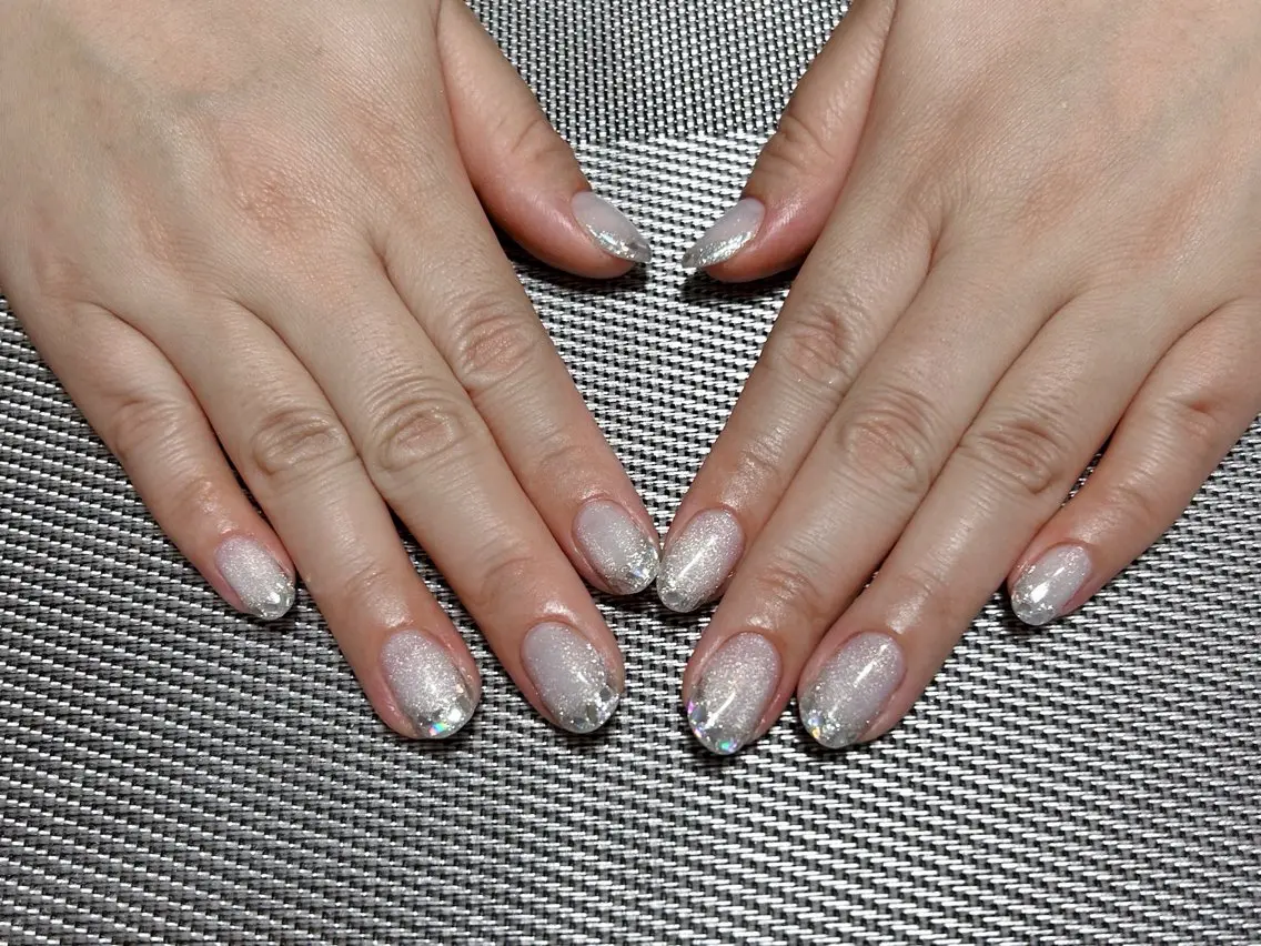 ネイル フレンチネイル ガラスフレンチ ハンドネイル i nailのネイルデザイン