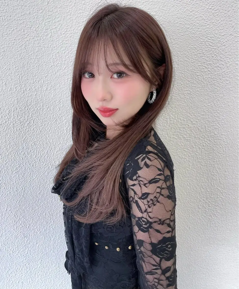 前髪カット+透明感カラー+髪質改善トリートメント🫧の写真