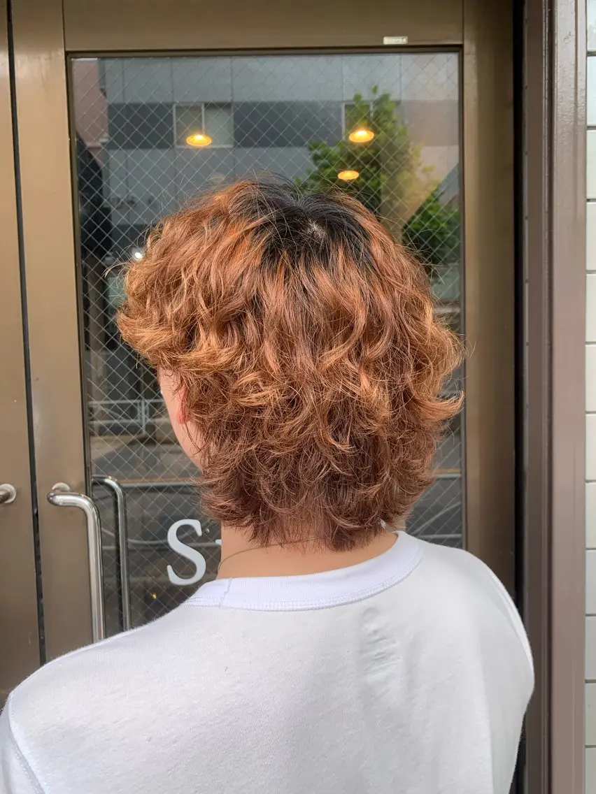 ミディアム パーマ メンズカット/パーマ 💖HARUKAのヘアスタイル
