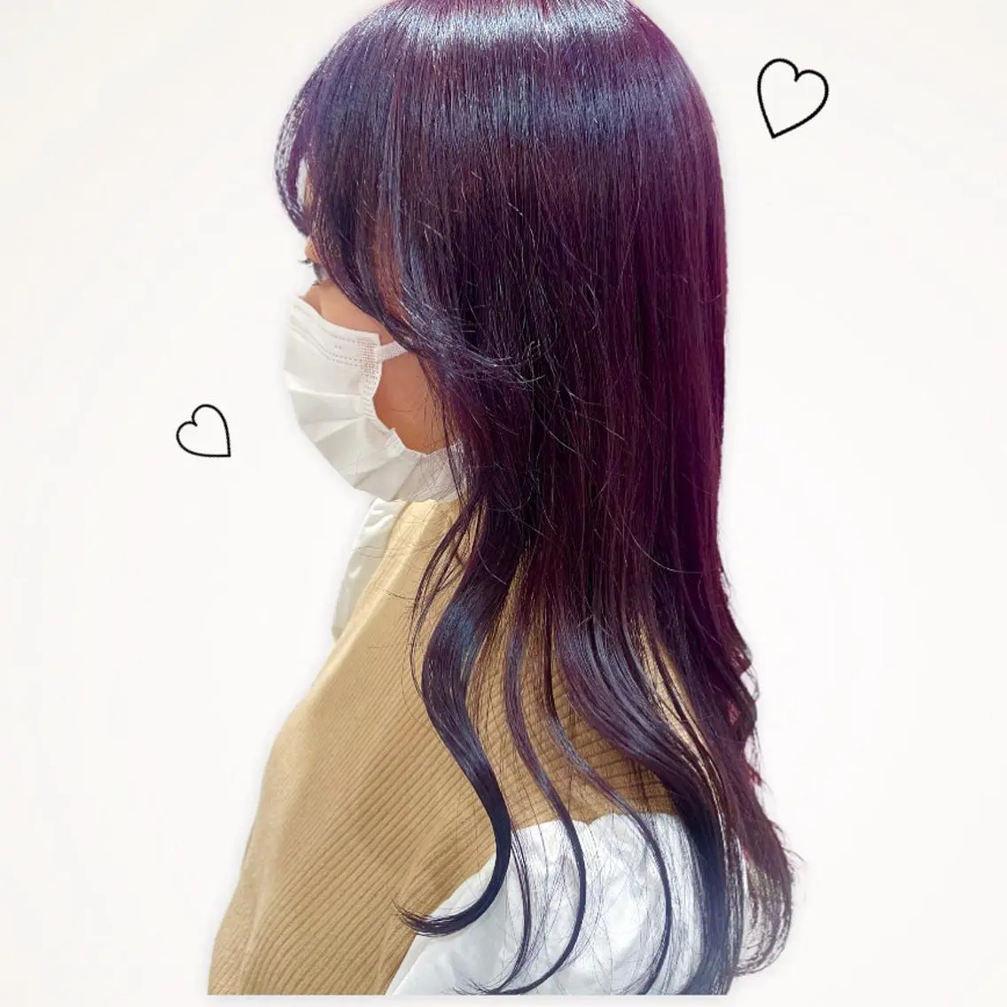 セミロング カラー バイオレットカラー 新宿駅近♡個室 ♡関口三都季🌜のヘアスタイル