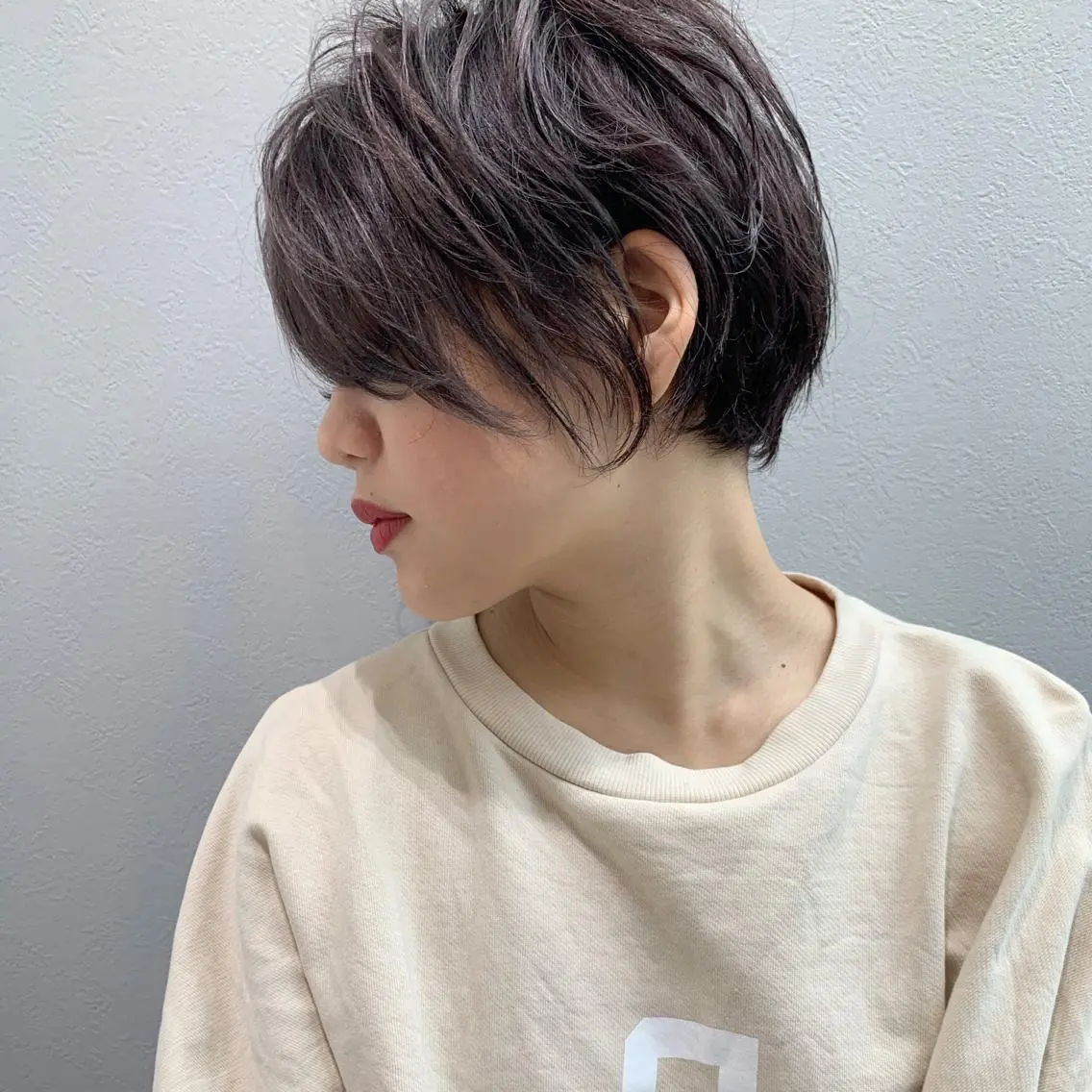 カラー グレージュ ラベンダーカラー ラベンダーグレージュ ラベンダーグレー ボブ/パーマ 村中　仁人のヘアスタイル