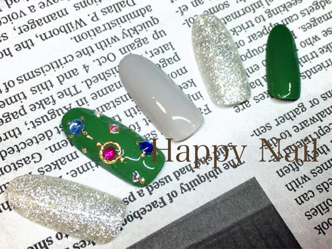ショート ミディアム セミロング ロング ネイル Happy Nailのネイルデザイン