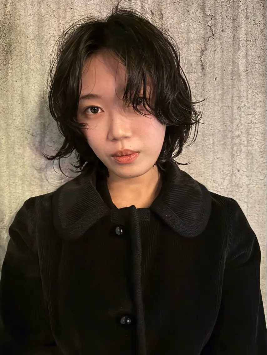 ミディアム カット パーマ モードレイヤー/ボブ Rikuのヘアスタイル