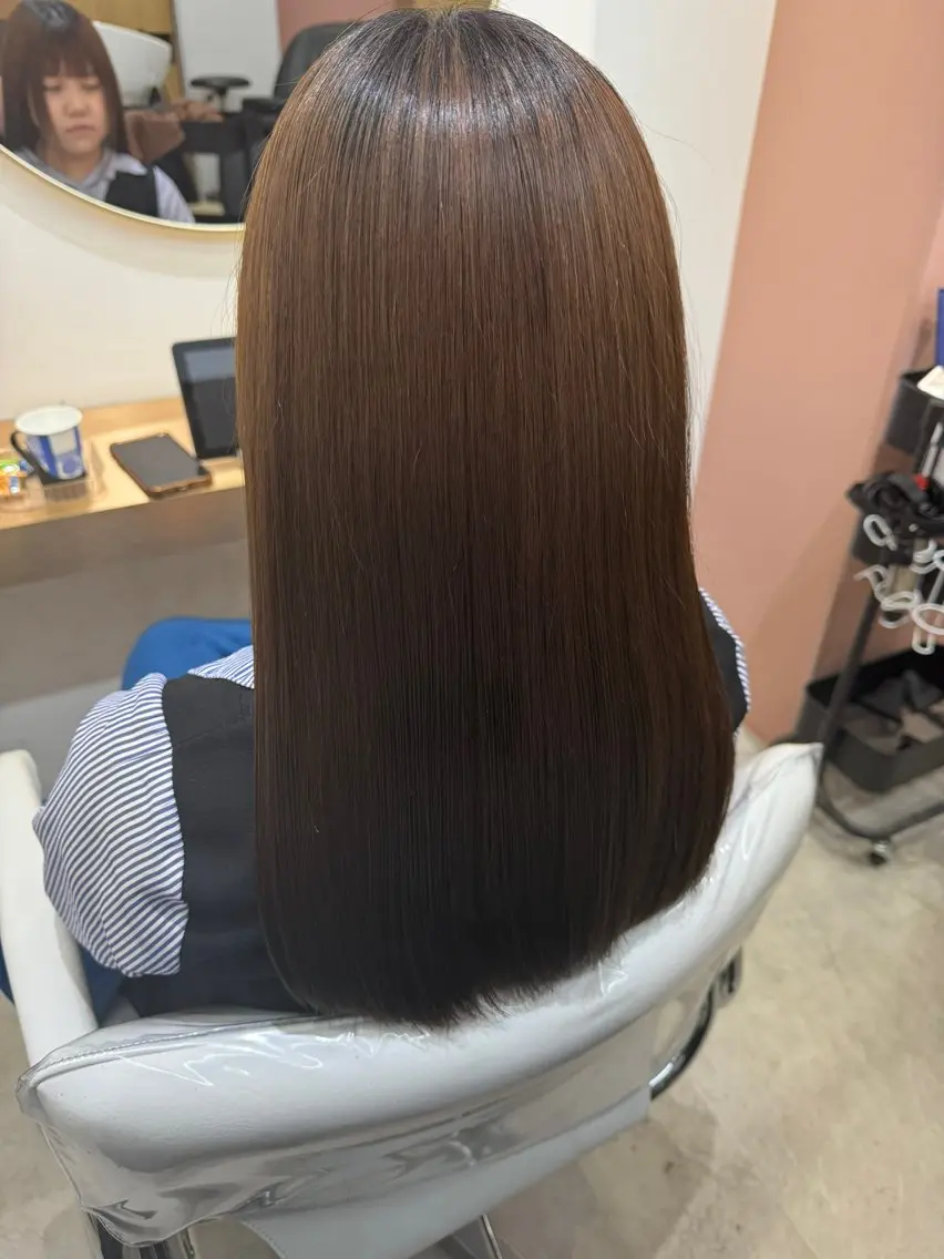 セミロング カット 縮毛矯正 zina天王寺/ メンズ特化のヘアスタイル