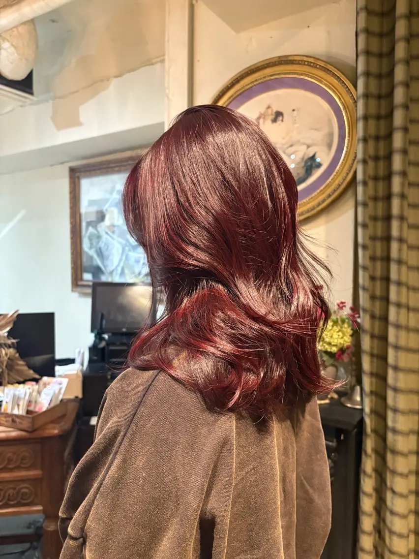 暖色系ワンカラー🍒の写真