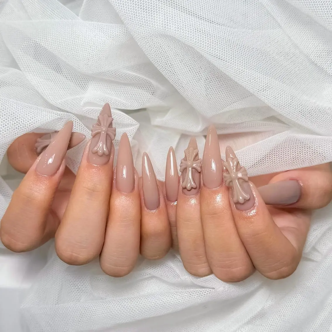 ロング カラー グラデーションカラー 韓国風ヘア ハンドネイル Bling Salonのネイルデザイン