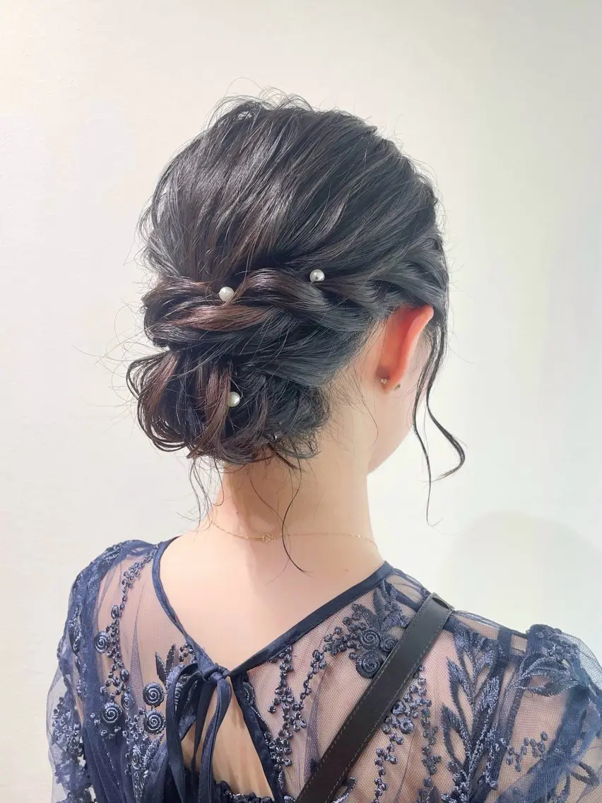 セミロング ヘアアレンジ ヘアセット コトミ【メンズ】 【曲がる縮毛矯正】のヘアスタイル