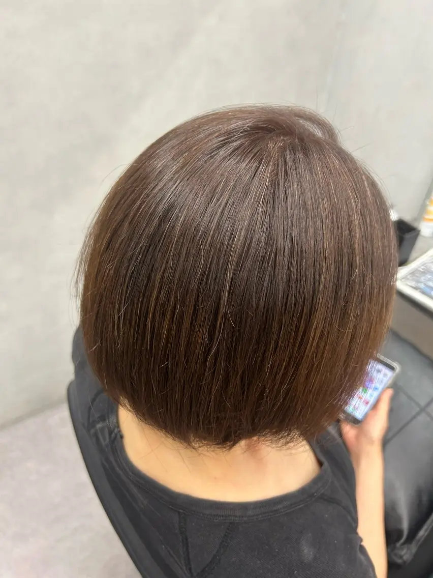 ショート カラー ブラウンカラー ヘアカラー しゅうと/ 透明感カラー/心斎橋のヘアスタイル