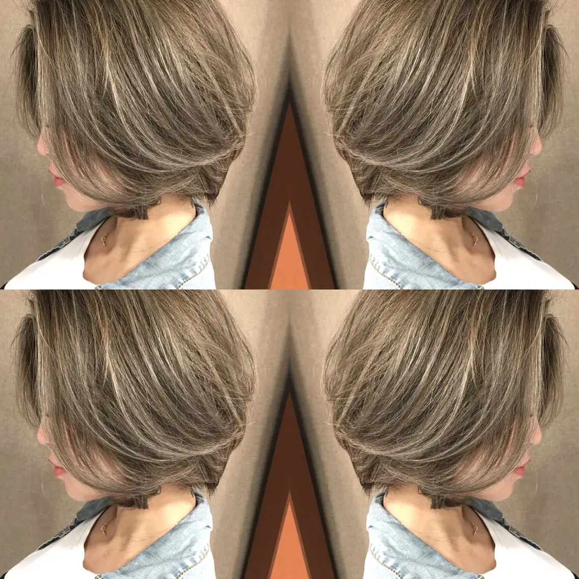 ショート カラー ベージュカラー ハイライトカラー 3Dハイライト ハイライト カット ヘアカラー トリートメント 井上 一平のヘアスタイル