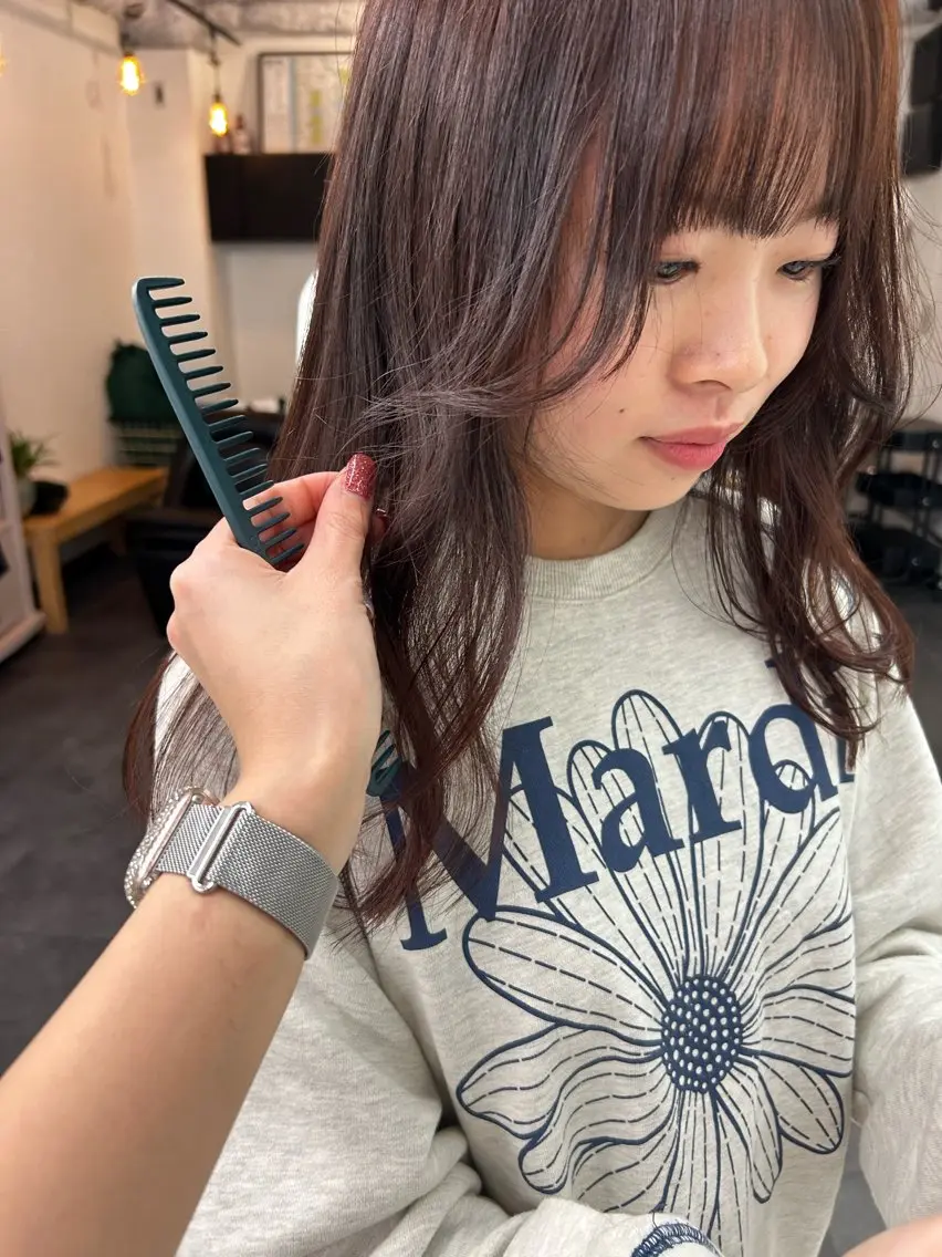 セミロング カット ヘアカラー ショート ・ボブ /もえまる🌻のヘアスタイル