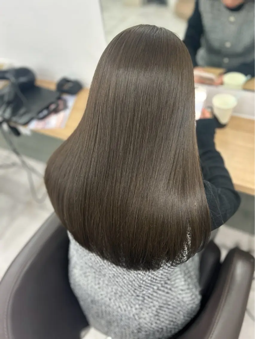 ロング カット ヘアカラー トリートメント ヘッドスパ ヘアセット 🎀暖色カラー🎀 韓国ヘア まなかのヘアスタイル