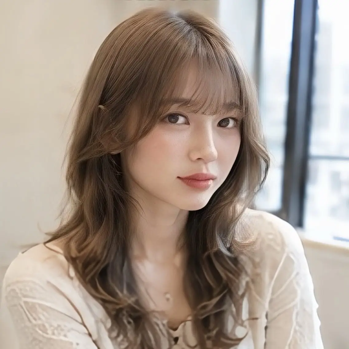 ロング レイヤー/顔まわり /縮毛矯正/おばかんのヘアスタイル