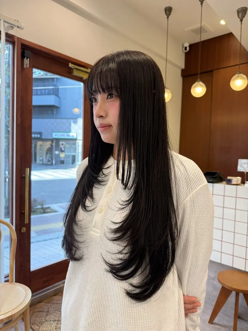 ロング カット ヘアカラー 🍀立川/艶髪/レイ ヤーmihiro🍀のヘアスタイル