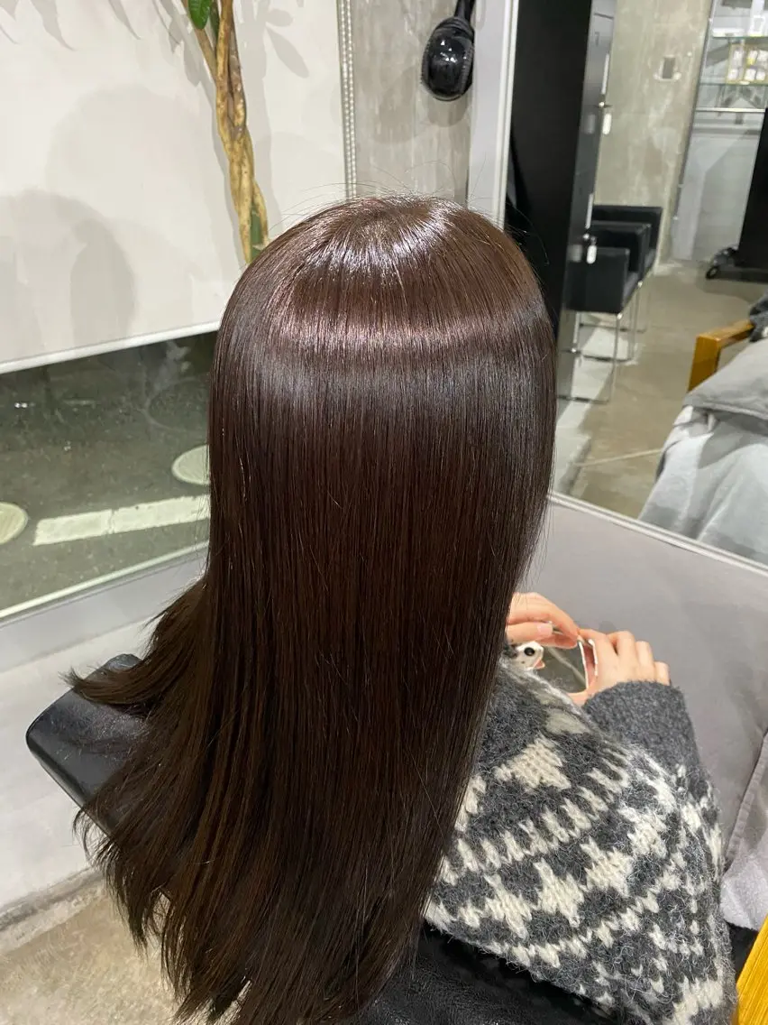 セミロング ラベンダーブラウン ミヤタ フミヤのヘアスタイル