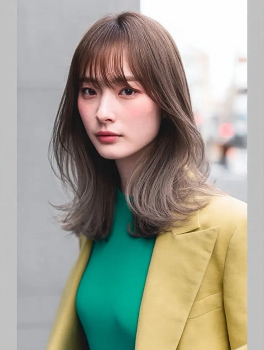 セミロング ヘアカラー 絶対綺麗な暖色カラー 🎯あります✨増渕✨のヘアスタイル
