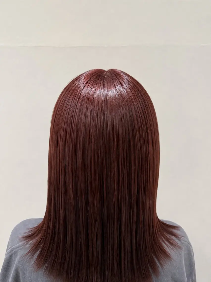 ミディアム トリートメント カット ヘアカラー 上田 美月のヘアスタイル