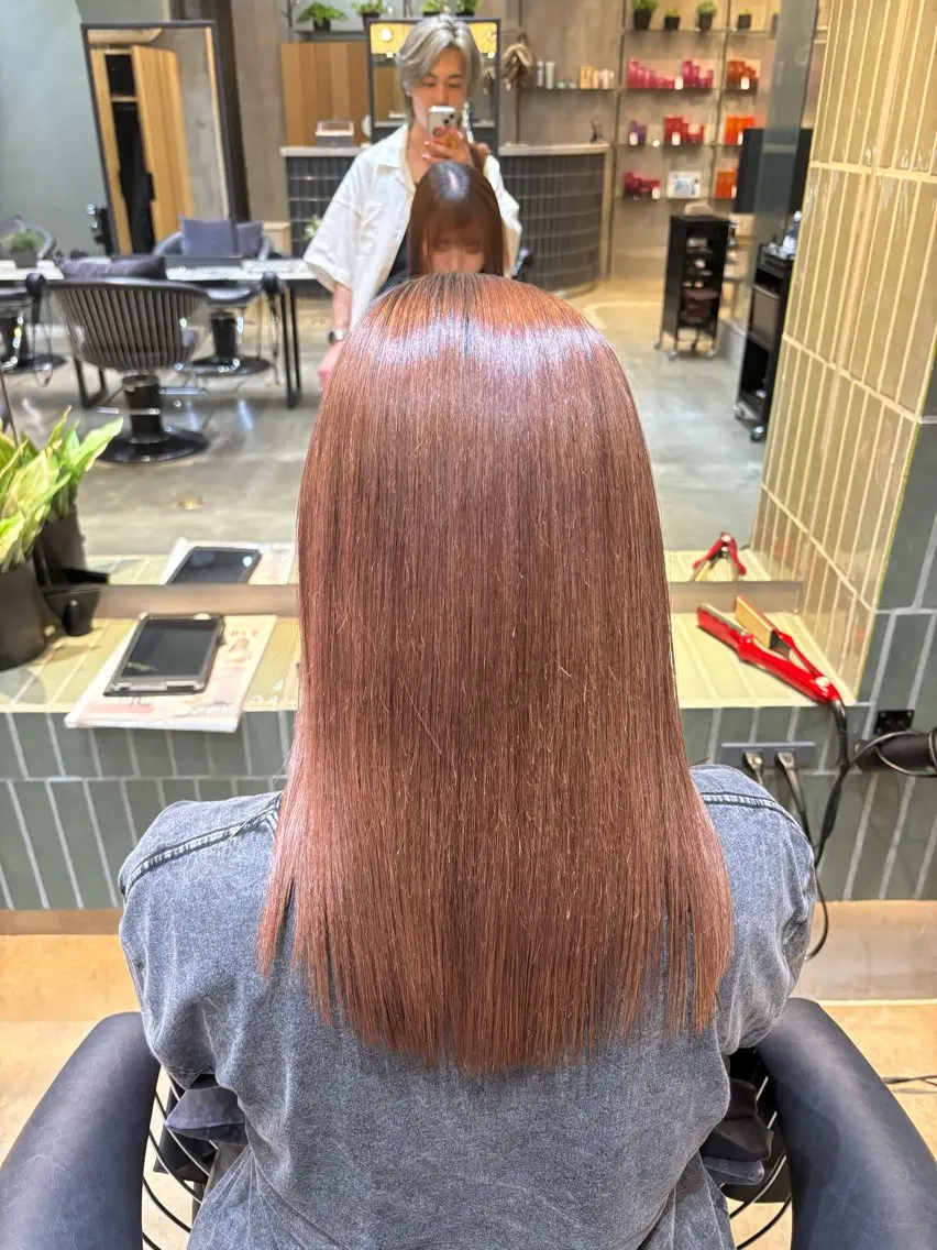 セミロング 縮毛矯正 トリートメント ✵髪質改善 レイヤー 佐藤琉好✵のヘアスタイル