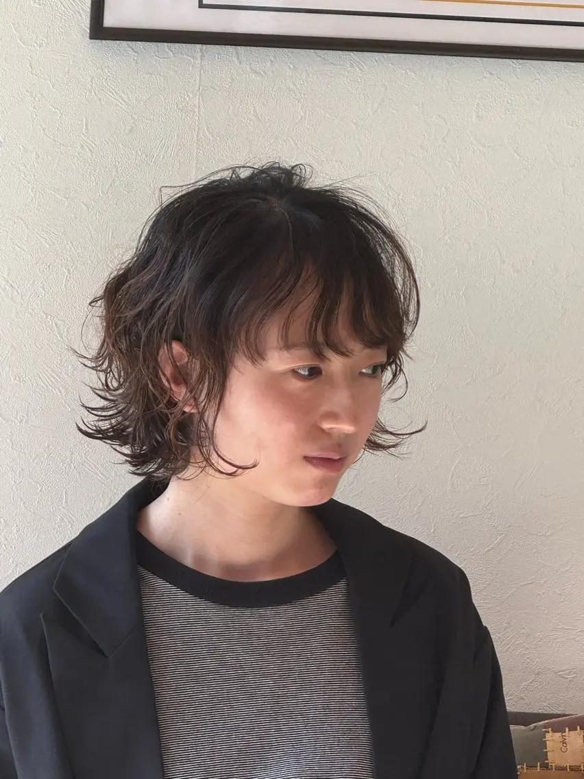 ショート パーマ ブリーチカラー🌈 ✄﻿杉山来輝金沢文庫のヘアスタイル