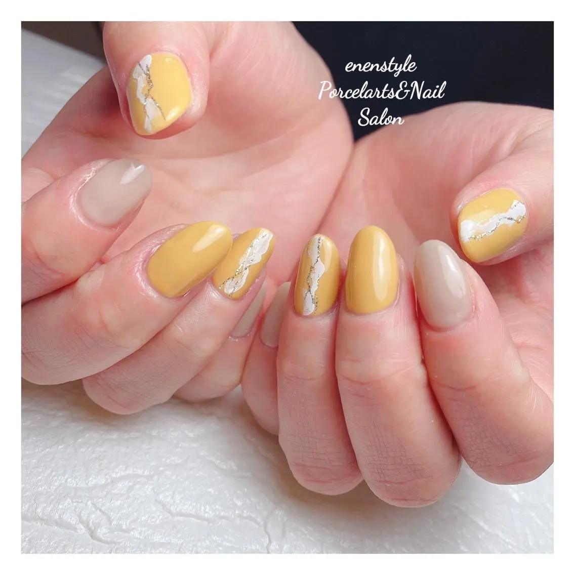 ミディアム ネイル 🐾enen style 🐾のネイルデザイン