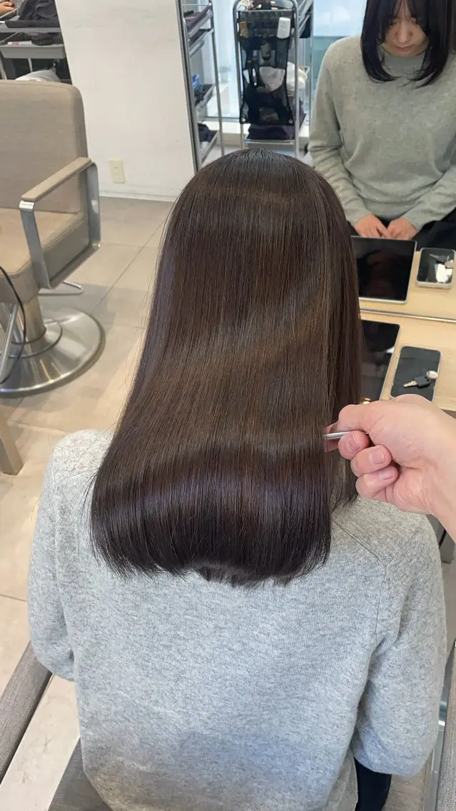 セミロング カラー 髪質改善 ✨髪質改善✨美髪 矯正🫧小泉のヘアスタイル