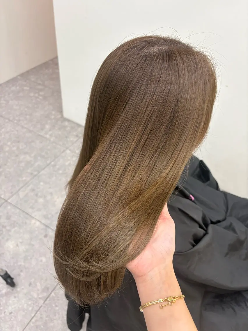 ロング カラー カット ヘアカラー トリートメント 新宿/韓国ヘア 中明度カラー/かやのヘアスタイル