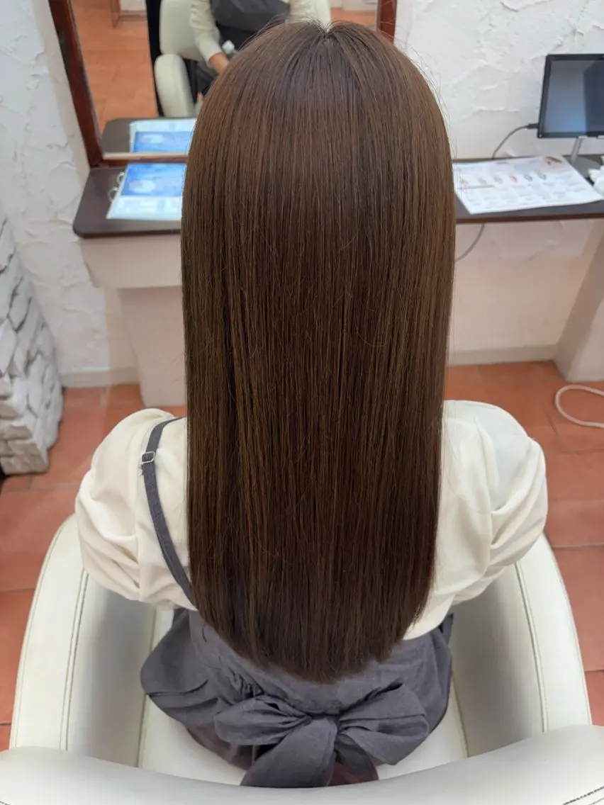 ロング カラー ベージュカラー ミント ミントベージュ 艶髪🪄透明感カラー 井戸大喜のヘアスタイル