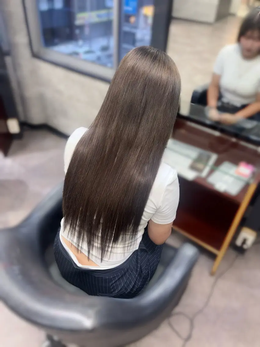 ミディアム エクステ エクステ ハイトーンカラー 💚りょうか💚のヘアスタイル