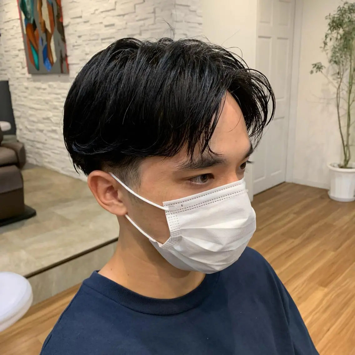 パーマ メンズ センターパート メンズパーマ 【韓国風くびれヘア】 joule小木曽輝のヘアスタイル