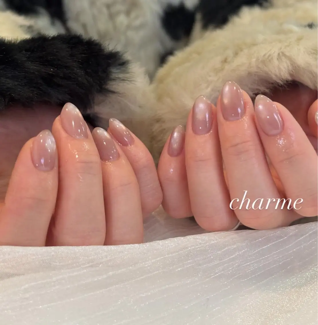 ネイル 氷ネイル・うるうるネイル マグネットネイル ハンドネイル charme mimiのネイルデザイン