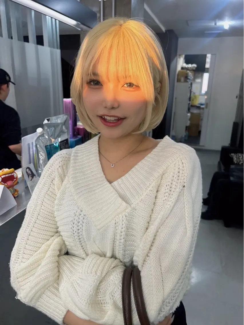 ロング カラー ブリーチ ブリーチなしカラー 梅田美容師/レイヤー /メンズハイライトのヘアスタイル